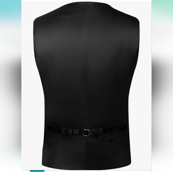 (2) M&L Sage patterned Waistcoat Vest, Tie, Handkerchief, pin & Cufflinks Set - Picture 3 of 11